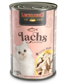LEONARDO losos s extra filetem mokré krmivo pro kočky 400 g