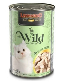 LEONARDO zvěřina s extra filetem mokré krmivo pro kočky 400 g
