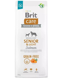 Brit care dog grain-free senior&light salmon granule pro starší psy s nadváhou 12 kg