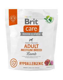 Brit care dog hypoallergenic adult medium lamb granule pro dospělé psy středních plemen 1 kg