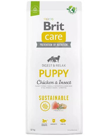 Brit care dog sustainable puppy chicken insect granule pro štěňata a mladé psy 12 kg