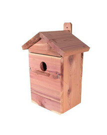 Hnízdo pro ptáky, cedrové dřevo, 2ks vyměnitelných čel, 21x15,5x32 cm