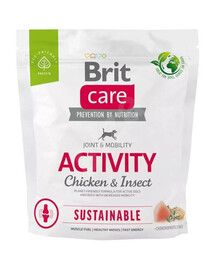 Brit care dog sustainable activity chicken insect granule pro aktivní psy 1 kg