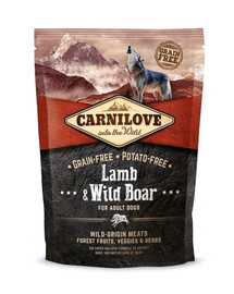 Carnilove Lamb & Wild Boar For Adult 1,5 kg - granule pro dospělé psy jehněčí a divočák