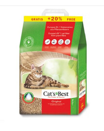 JRS Cat’s Best Original 10 l + 20% GRATIS Hrudkující dřevěná podestýlka