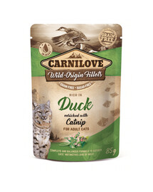 Carnilove Cat Duck&Catip 85 g kapsička pro kočky s kachnou a šantou kočičí