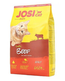 Josera JosiCat Tasty Beef granule s hovězím masem pro dospělé kočky 650 g