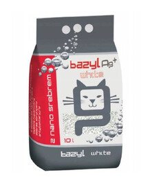 Bazyl Ag + Compact White stelivo pro kočky, 10 l