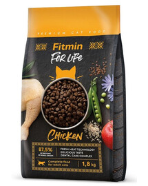 FITMIN Cat For Life Adult Chicken granule pro kočky s kuřecím masem 1,8 kg