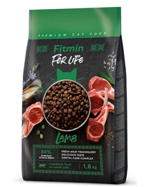 FITMIN Cat For Life Adult Lamb granule pro kočky s jehněčím masem 1,8 kg