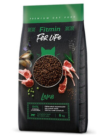 FITMIN Cat For Life Adult Lamb granule pro kočky s jehněčím masem 8 kg