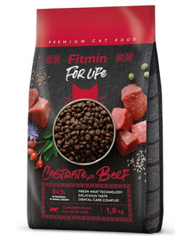 FITMIN Cat For Life Castrate Beef granule pro kastrované kočky s hovězím masem 1,8 kg