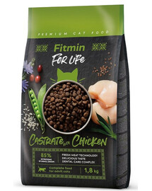 FITMIN Cat For Life Castrate Chicken granule pro kastrované kočky 8 kg
