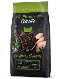 FITMIN Cat For Life Castrate Chicken granule pro kastrované kočky 1,8 kg