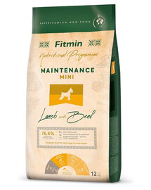 FITMIN Dog Mini Maintenance Lamb&Beef granule pro psy s jehněčím a hovězím masem 12 kg
