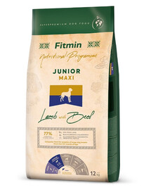 FITMIN Dog Nutritional Programme Maxi Junior Lamb&Beef 12 kg granule pro štěňata velkých plemen