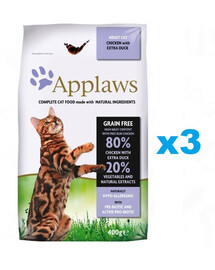 APPLAWS Cat Adult Chicken with Extra Duck 6 kg (3x2 kg) kuře a kachna pro kočky