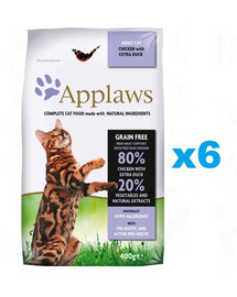 APPLAWS Cat Adult Chicken with Extra Duck 2,4 kg (6x400 g) kuře a kachna pro dospělé kočky