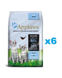 APPLAWS Cat Kitten Chicken 2,4 kg (6x400g) suché krmivo pro koťata s kuřecím masem