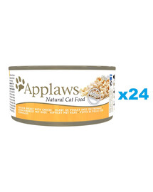 APPLAWS Cat Adult Kuřecí prsa se sýrem ve vývaru 24x70 g