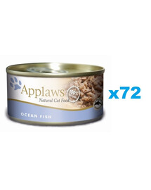 APPLAWS Cat Adult Ocean Fish in Broth mořské ryby ve vývaru 72x156 g