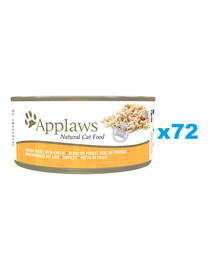 APPLAWS Cat Adult Chicken Breast with Cheese in Broth kuřecí prsa se sýrem ve vývaru 72x156 g