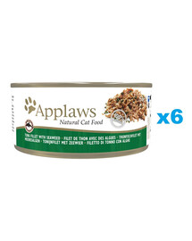 APPLAWS Cat Adult Tuna with Seaweed in Broth tuňák s řasou ve vývaru 6x156g