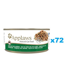 APPLAWS Cat Adult Tuna with Seaweed in Broth tuňák s řasou ve vývaru 72x156 g