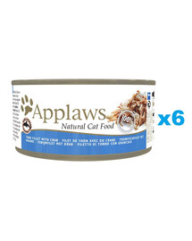 APPLAWS Cat Adult Tuna with Crab in Broth tuňák a krab ve vývaru 6x70g