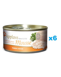 APPLAWS Cat Adult Mousse Chicken pěna s kuřecím masem 6x70g