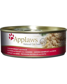 APPLAWS Cat Chicken Breast with Duck mokré krmivo pro kočky s kuřecím masem a kachnou 156g