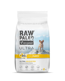 RAW PALEO Ultra Turkey Mini Puppy 2kg pro štěňata malých plemen krůtí