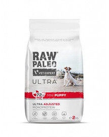 RAW PALEO Ultra Beef Mini Puppy 2kg pro štěňata malých masných plemen