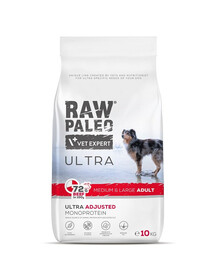 RAW PALEO Ultra Beef Medium&Large Adult 10kg pro dospělé psy středních a velkých plemen, hovězí