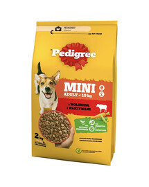 PEDIGREE Adult Mini 2 kg s hovězím masem a zeleninou pro psy malých plemen