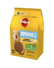 PEDIGREE Junior 2,6 kg s drůbežím masem a zeleninou pro rostoucí psy velkých a středních plemen