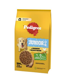 PEDIGREE Junior 500 g s drůbežím masem a zeleninou pro rostoucí psy velkých a středních plemen