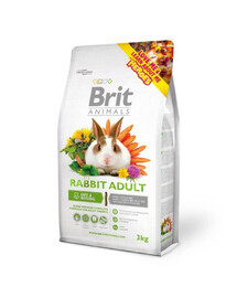 BRIT ANIMALS Rabbit Adult Complete 3kg pro dospělé králíky