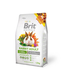 BRIT ANIMALS Rabbit Adult Complete 1,5kg pro dospělé králíky
