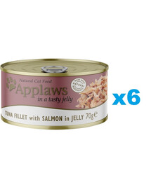 APPLAWS Cat Adult Tuna Fillet with Salmon in Jelly tuňák a losos v želé 6x70g