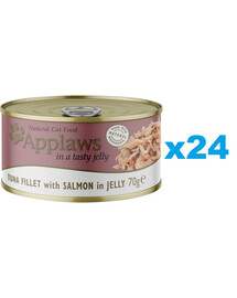 APPLAWS Cat Adult Tuna Fillet with Salmon in Jelly tuňák a losos v želé 24x70g