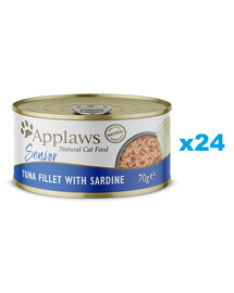 APPLAWS Cat Senior Tuna Fillet with Sardine in Jelly tUna se sardinkou v želé pro starší kočky 6x70 g