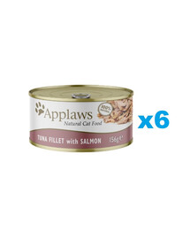 APPLAWS Cat Adult Tuna with Salmon in Broth tuňák s lososem ve vývaru 6x156g