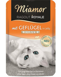 MIAMOR Ragout Royale in Jelly Poultry Kitten Sáček s drůbežím želé pro koťata 100g