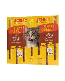 JOSERA JosiCat Meat Sticks hovězí a jehněčí tyčinky pro kočky 35g