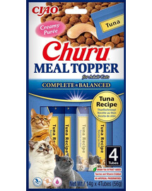 INABA Meal Topper Tuna 4x14 g krémový přídavek tuňáka do krmiva pro kočky