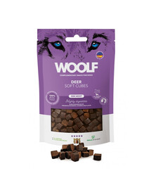 WOOLF Soft Cubes Deer Monoprotein 100g měkké kostky zvěřiny