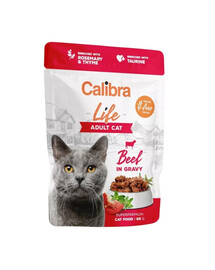 CALIBRA Cat Life Pouch Adult Beef in gravy 85 g