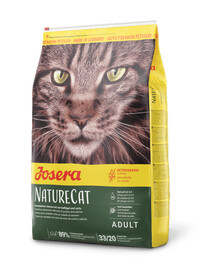 JOSERA Nature Cat bezobilné krmivo pro kočky 10 kg + 2 kg krmiva ZDARMA