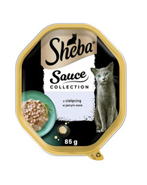SHEBA Sauce Collection miska 85 g v omáčce kousky s telecím masem